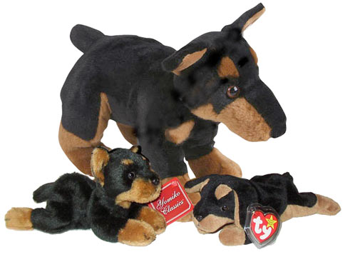 stuffed doberman pinscher