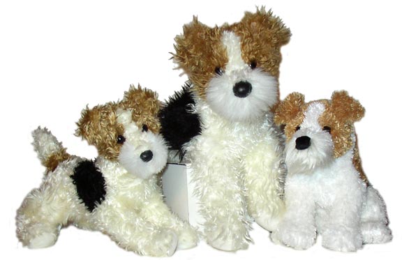 wire fox terrier soft toy