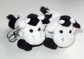 plush cow keychain