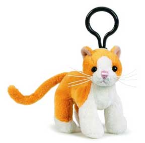 orange stuffed cat toy