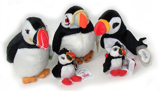 the stuffed puffin