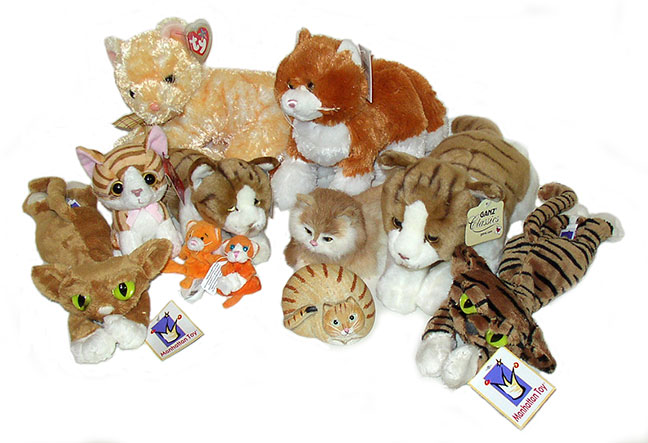 Orange Tabby Cat gifts and stuffed animals are at Animalsnmore.