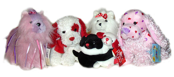 Valentine's Day Dog Stuffed Animals and Webkinz Love Spaniel