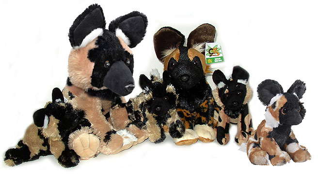 african wild dog stuffed animal