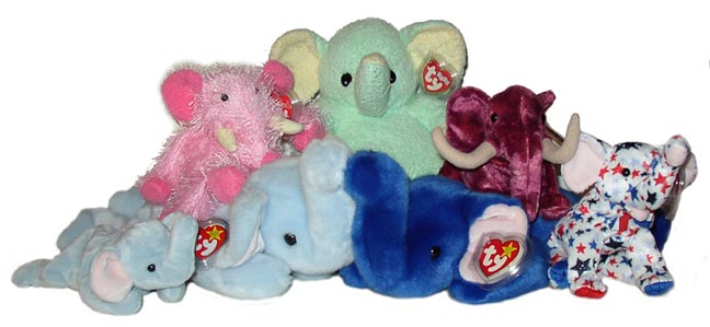 trumpet the elephant beanie baby