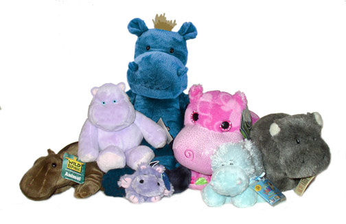 purple stuffed hippo