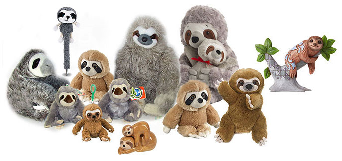Find Sloth stuffed animals, facts and information at Animals N More.