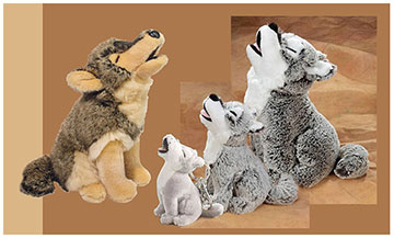 Wolf Stuffed Animals, facts and information are here at Animals N More.