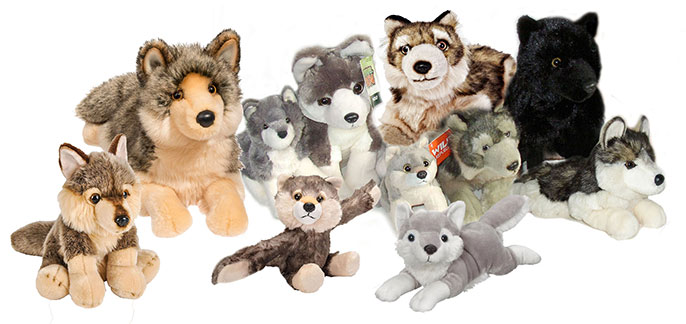 Wolf Stuffed Animals, facts and information are here at Animals N More.